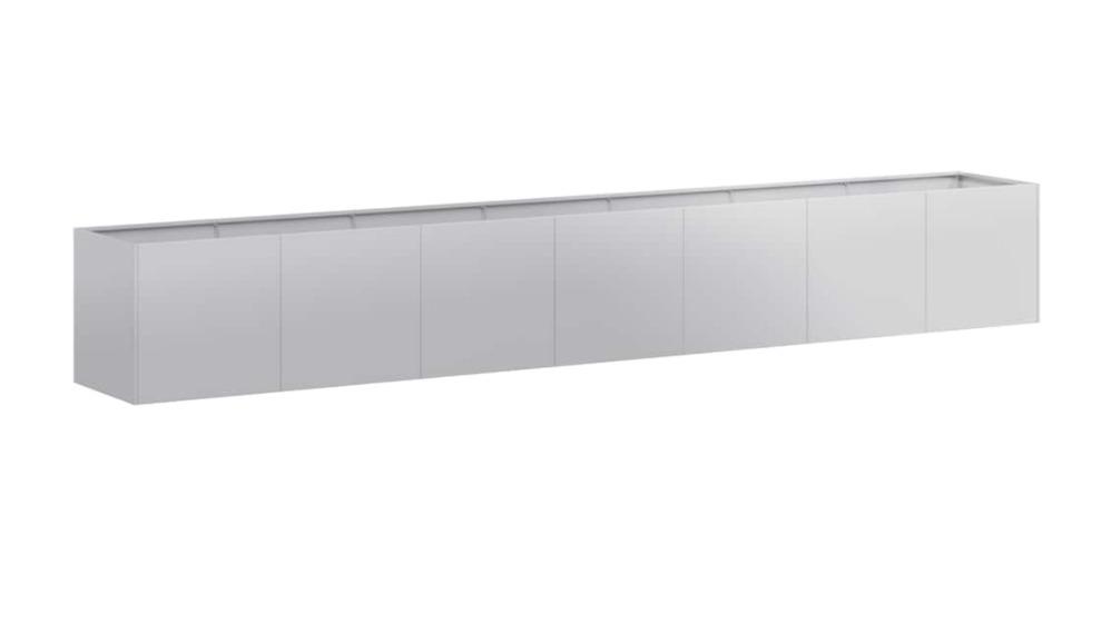 vidaXL Galvanised Steel Planter - 280 x 40 x 40cm