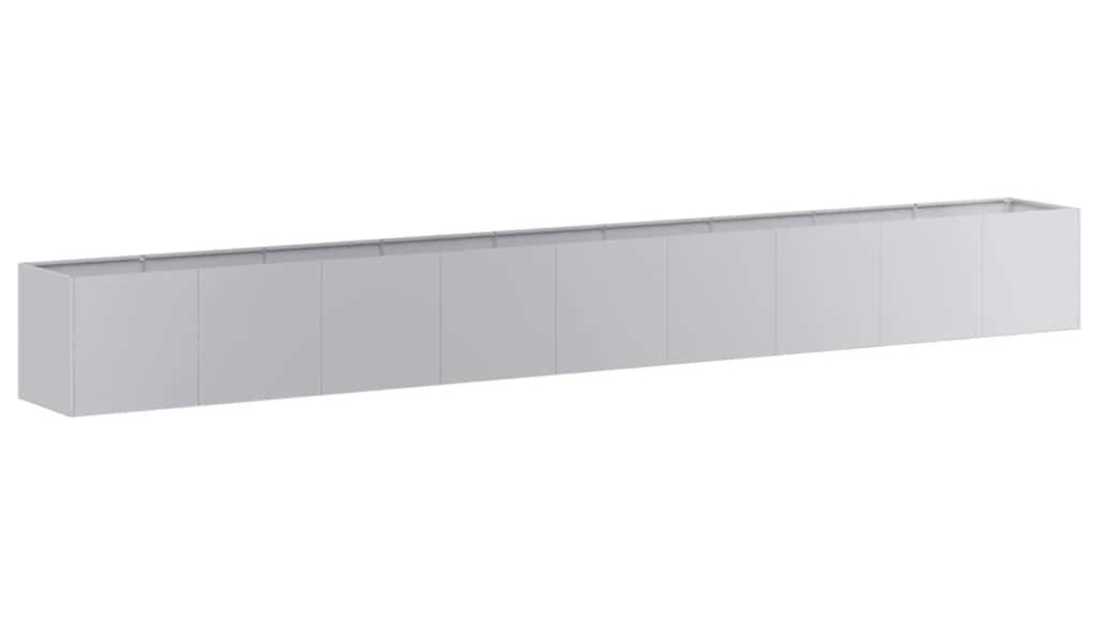 vidaXL Galvanised Steel Planter - 360 x 40 x 40cm