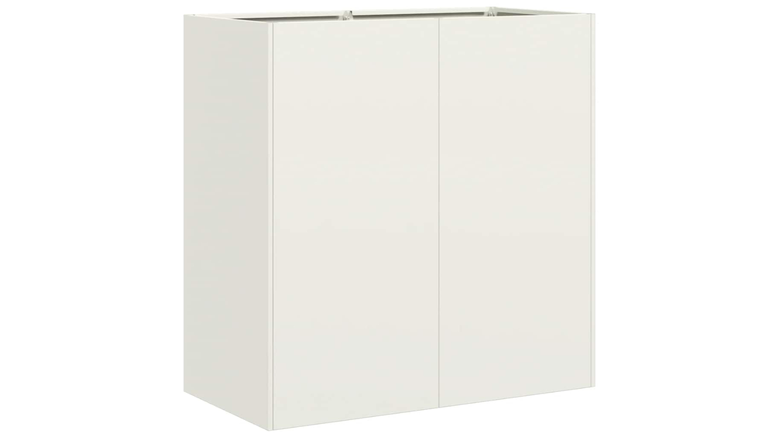 vidaXL Cold-Rolled Steel 80 x 40 x 80cm Planter - White