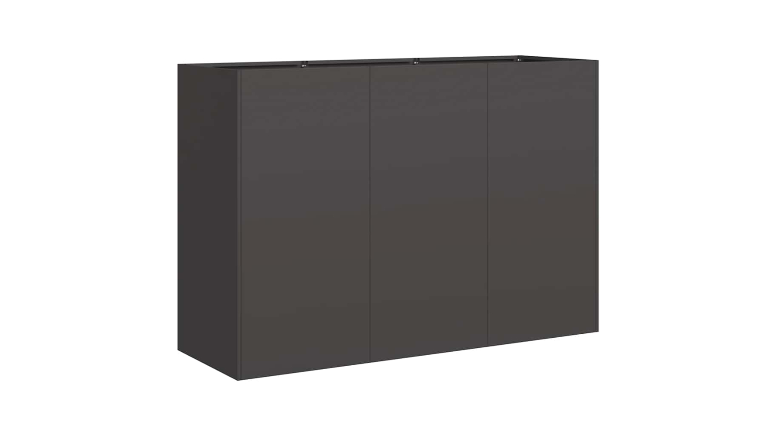 vidaXL Black Cold-rolled Steel Planter - 120 x 40 x 80cm