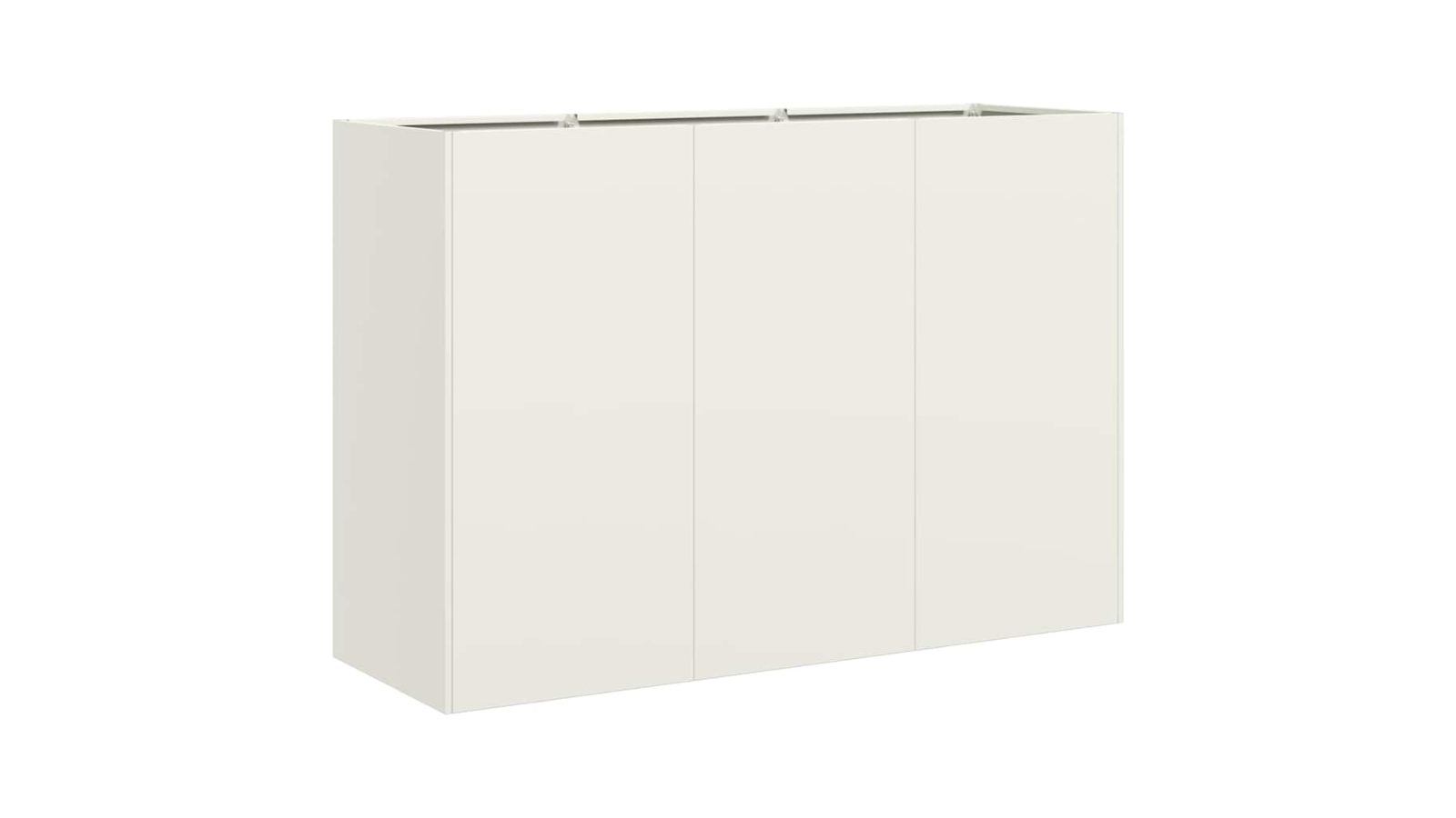 vidaXL Cold-Rolled Steel 120 x 40 x 80cm Planter - White
