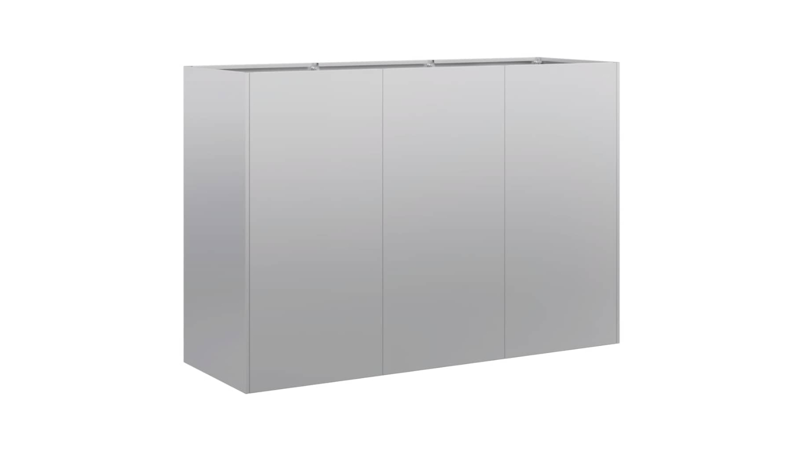 vidaXL Galvanised Steel Planter - 120 x 40 x 80cm