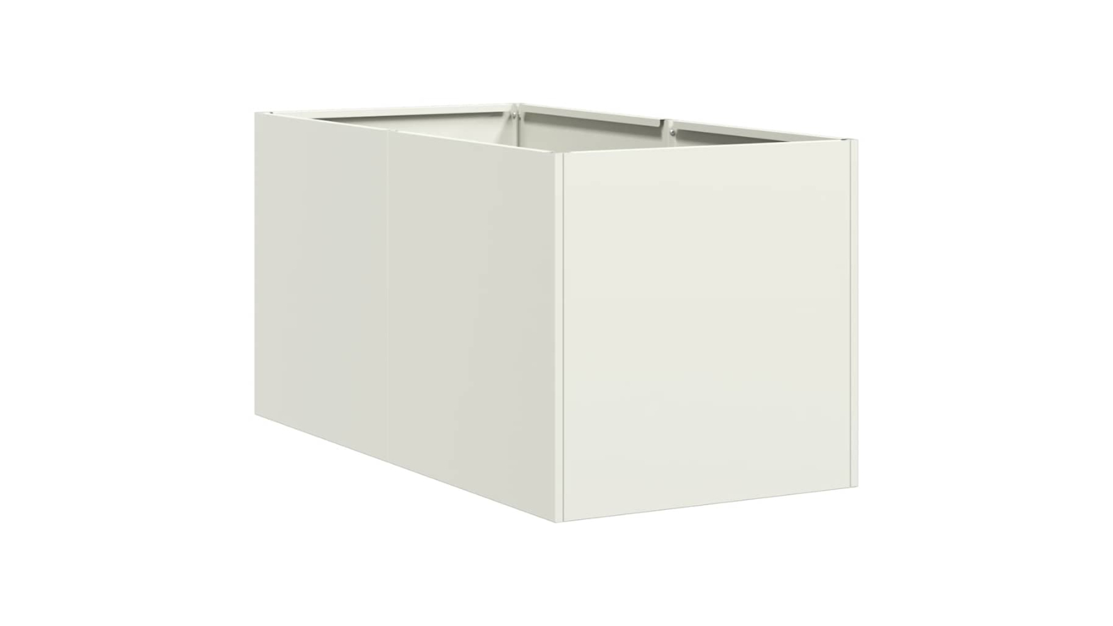 vidaXL Cold-Rolled Steel 40 x 80 x 40cm Planter - White