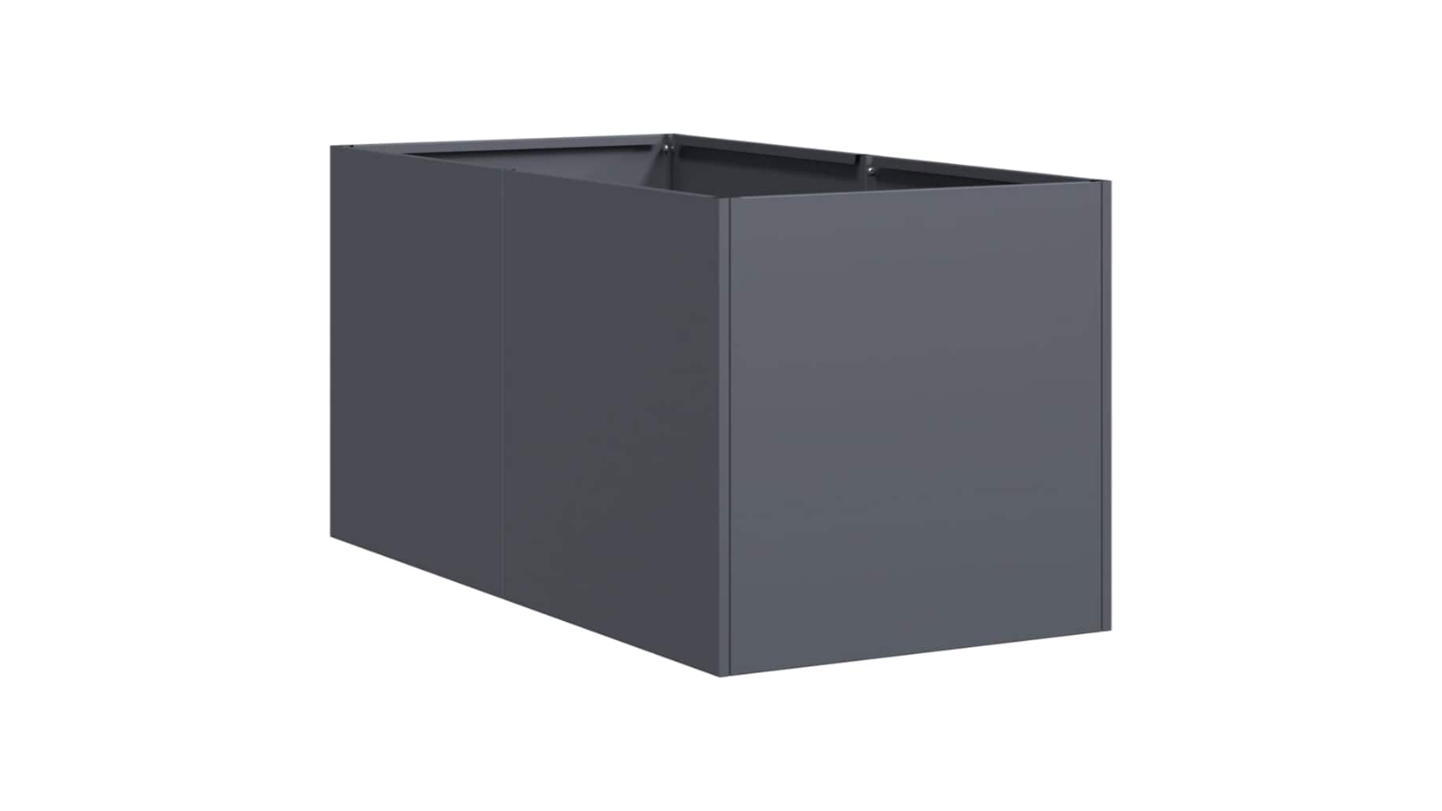 vidaXL Cold-Rolled Steel 40 x 80 x 40cm Planter - Anthracite
