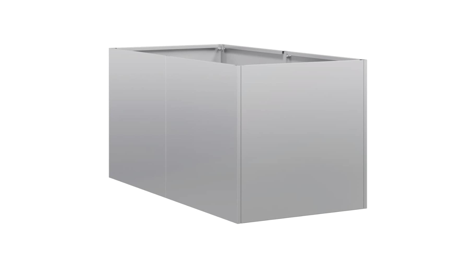 vidaXL Galvanised Steel 40 x 80 x 40cm Planter