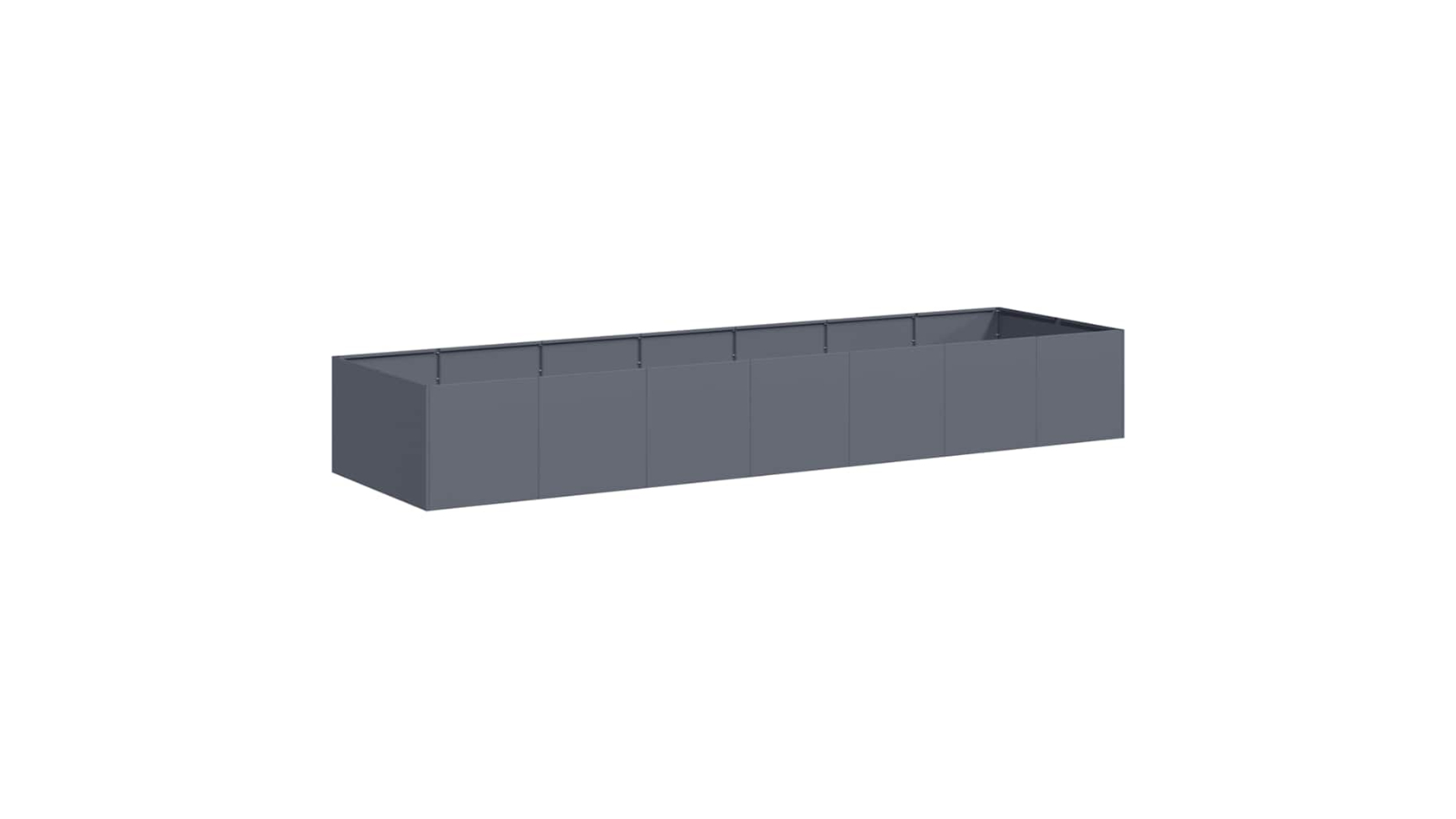 vidaXL Anthracite Steel Wide Raised Planter - 280 x 80 x 40cm