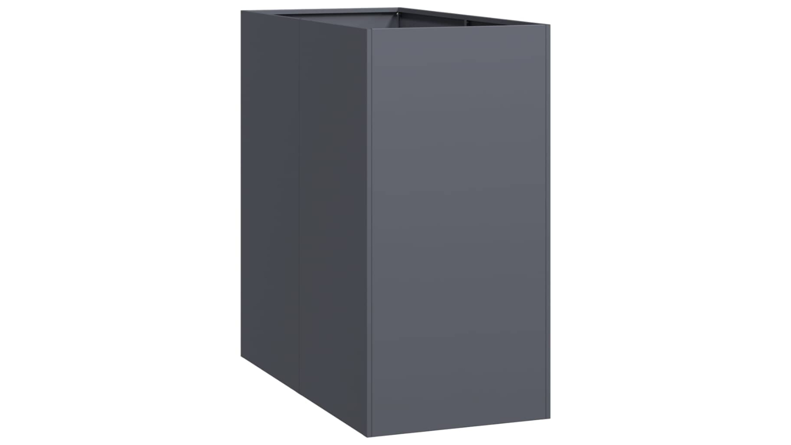 vidaXL Anthracite Steel Wide Raised Planter - 40 x 80 x 80cm