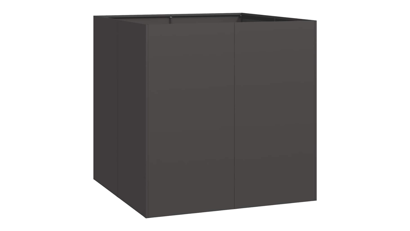 vidaXL Black Steel Planter - 80 x 80 x 80cm
