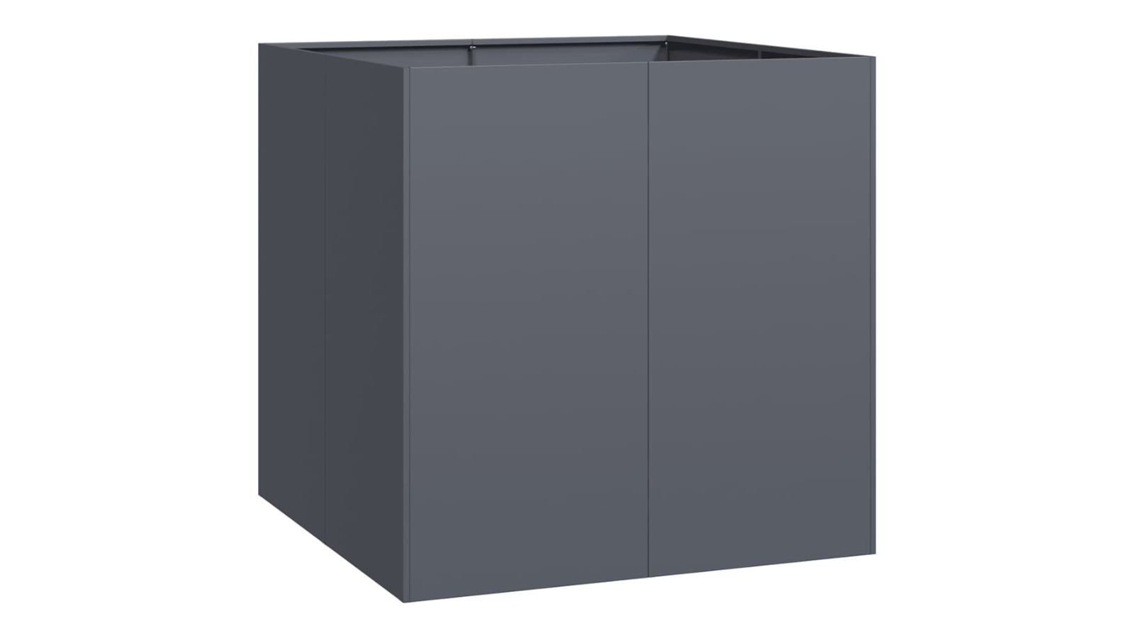 vidaXL Anthracite Steel Wide Raised Planter - 80 x 80 x 80cm