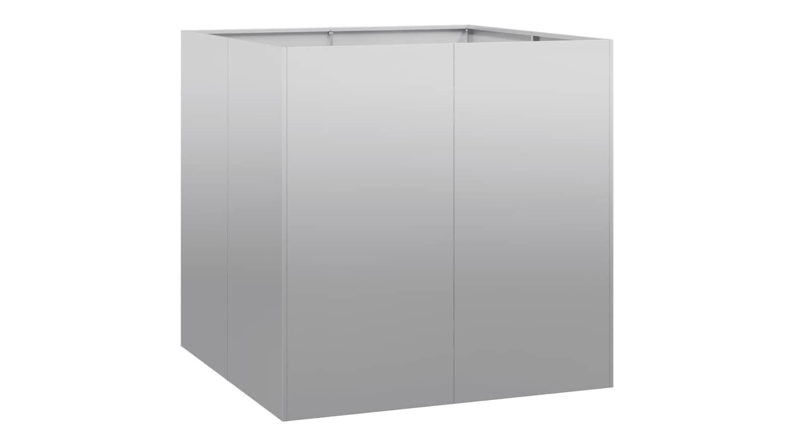 vidaXL Galvanised Steel Planter - 80 x 80 x 80cm