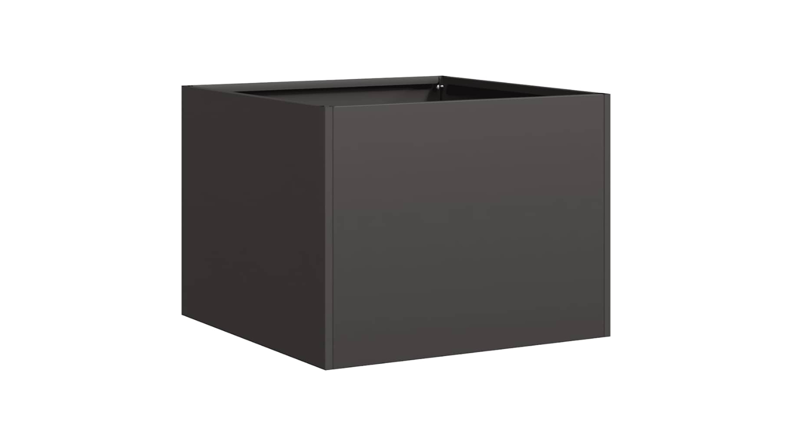 vidaXL Black Steel Wide Raised Planter - 40 x 40 x 30cm