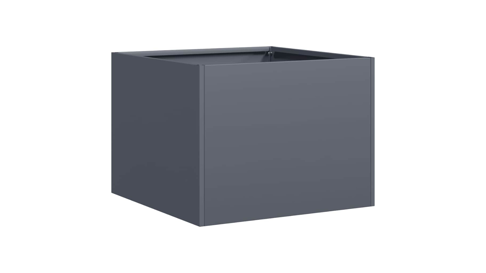 vidaXL Anthracite Steel Wide Raised Planter - 40 x 40 x 30cm