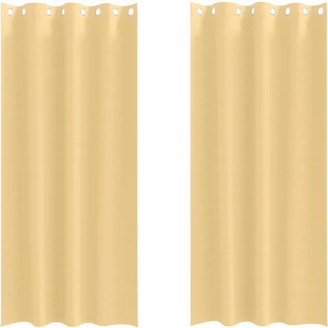vidaXL Polyester Blackout Curtain Set - Beige