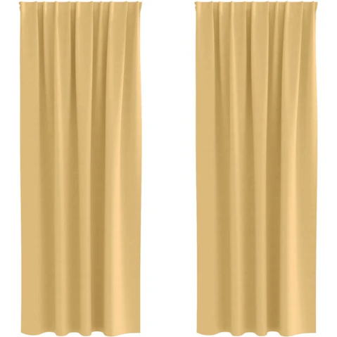 vidaXL Polyester Modern Blackout Curtain - Beige
