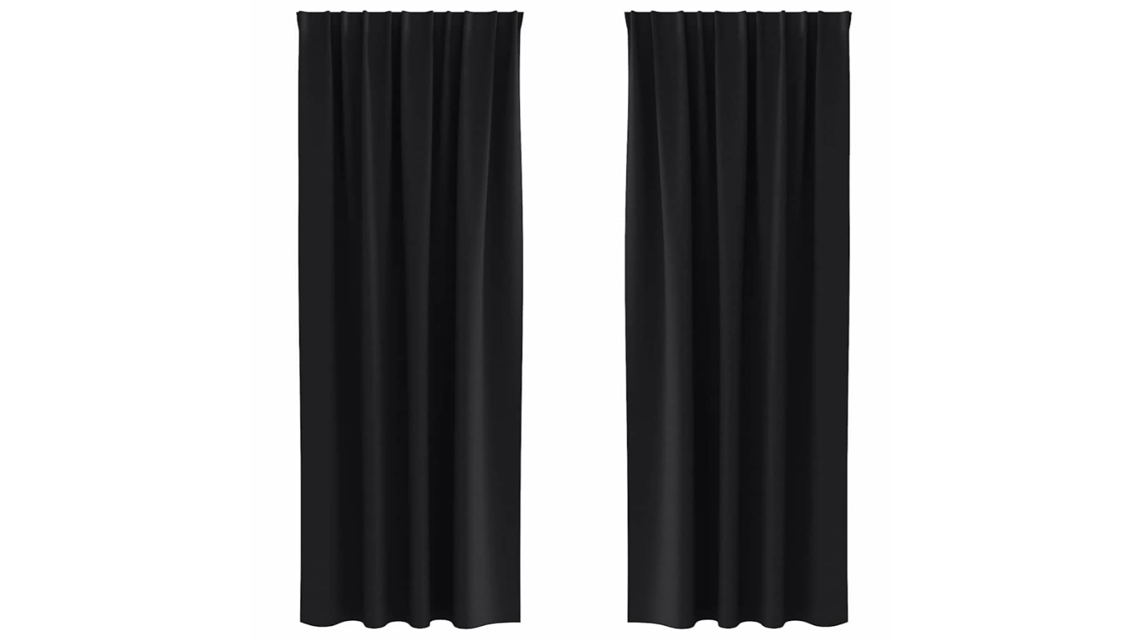 vidaXL Polyester Modern Blackout Curtain - Black