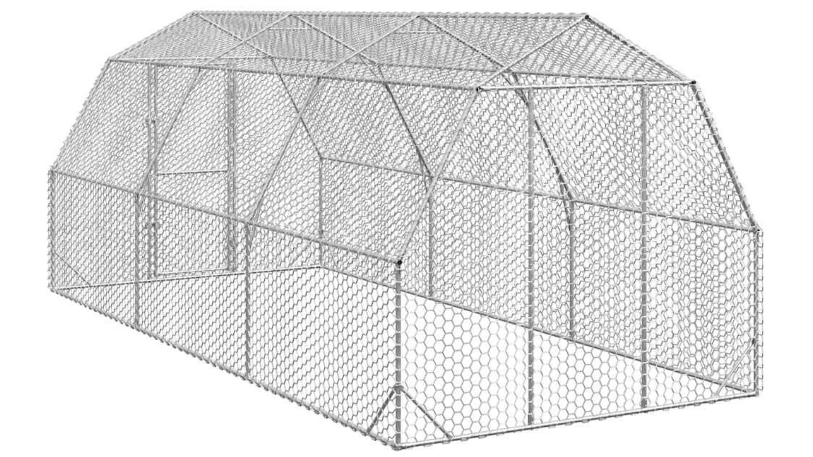 vidaXL Galvanised Steel Chicken Coops - 2.5 x 6 x 2.25metre