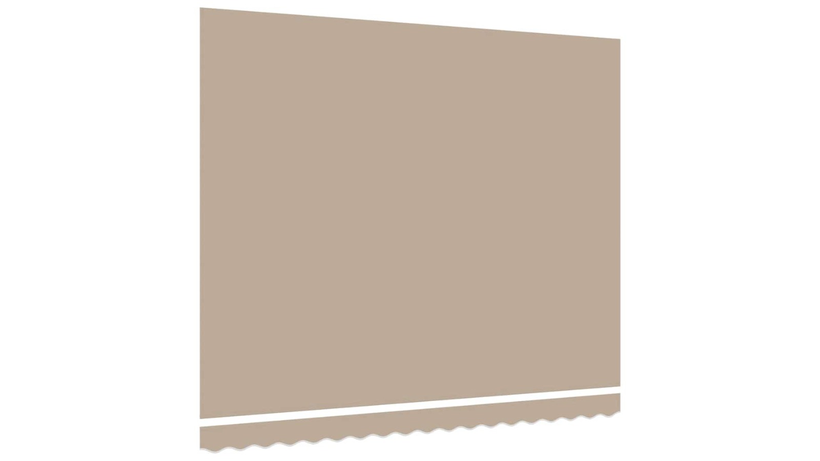 vidaXL Beige Fabric Polyester Awning Replacement - 4 x 3.5m