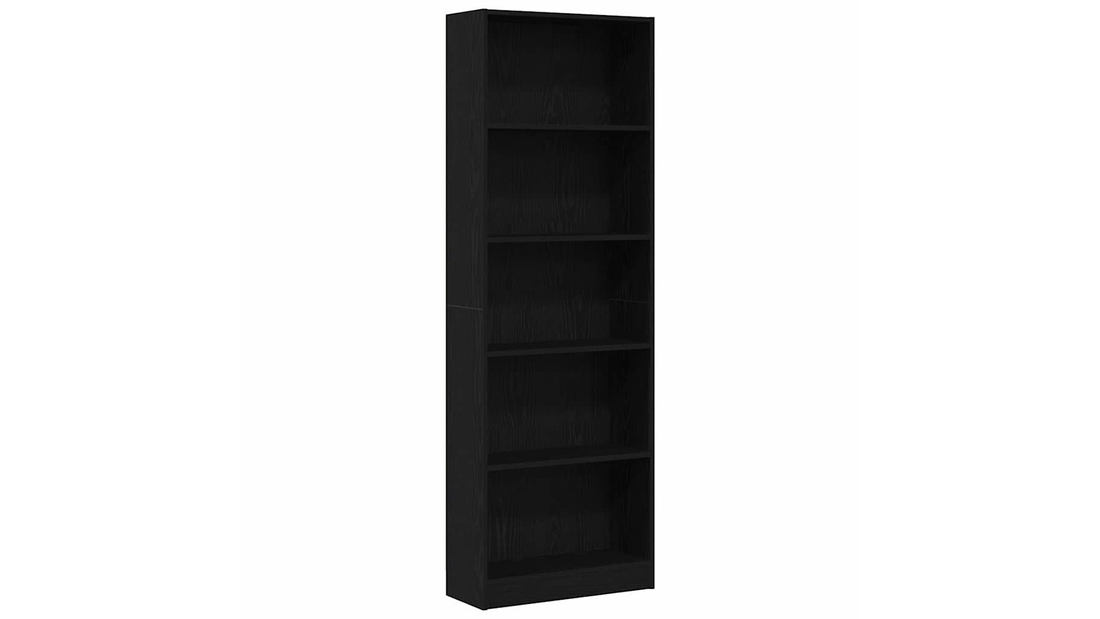 vidaXL Black Oak Engineered Wood Bookcase