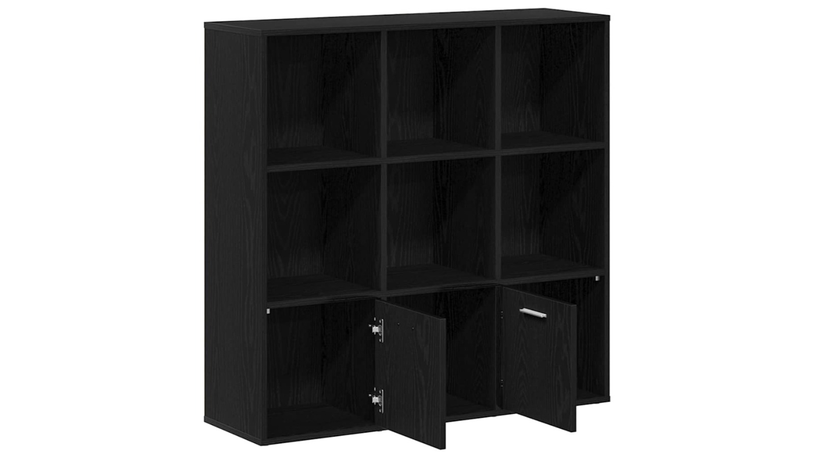 vidaXL Black Oak Engineered Wood 98 x 29 x 97.5cm Book Cabinet