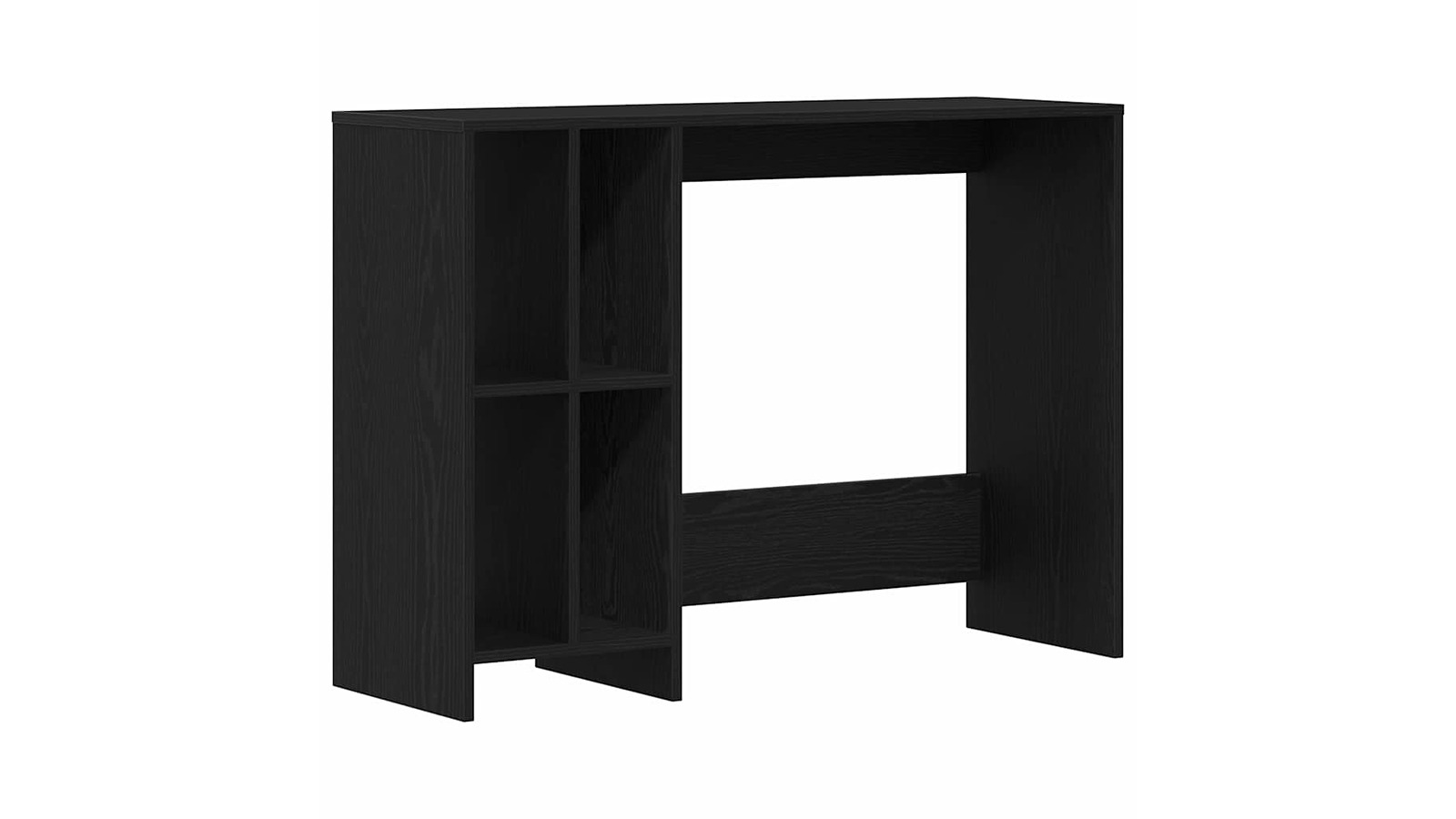 vidaXL Black Oak Engineered Wood 102.5 x 35 x 75cm Desk with Shelf