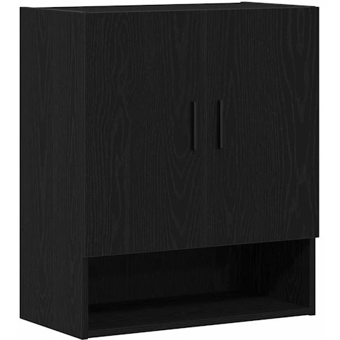 vidaXL Black Oak Engineered Wood 60 x 31 x 70cm Wall Cabinet