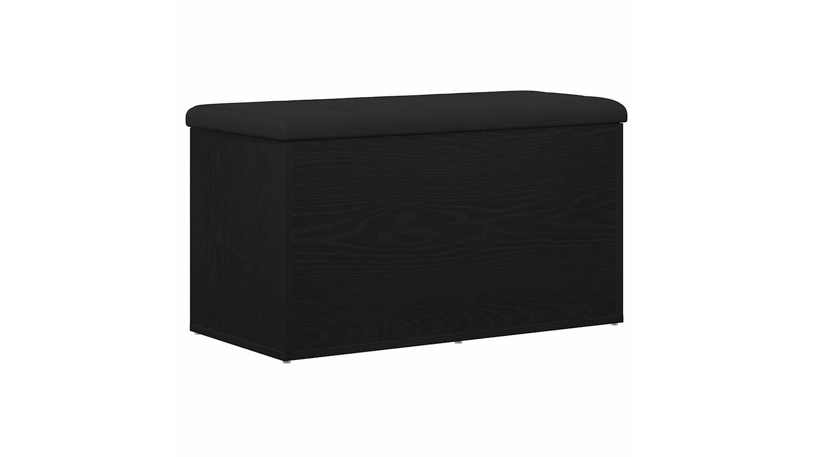 vidaXL Black Oak Engineered Wood Storage Bench - 82 x 42 x 45cm