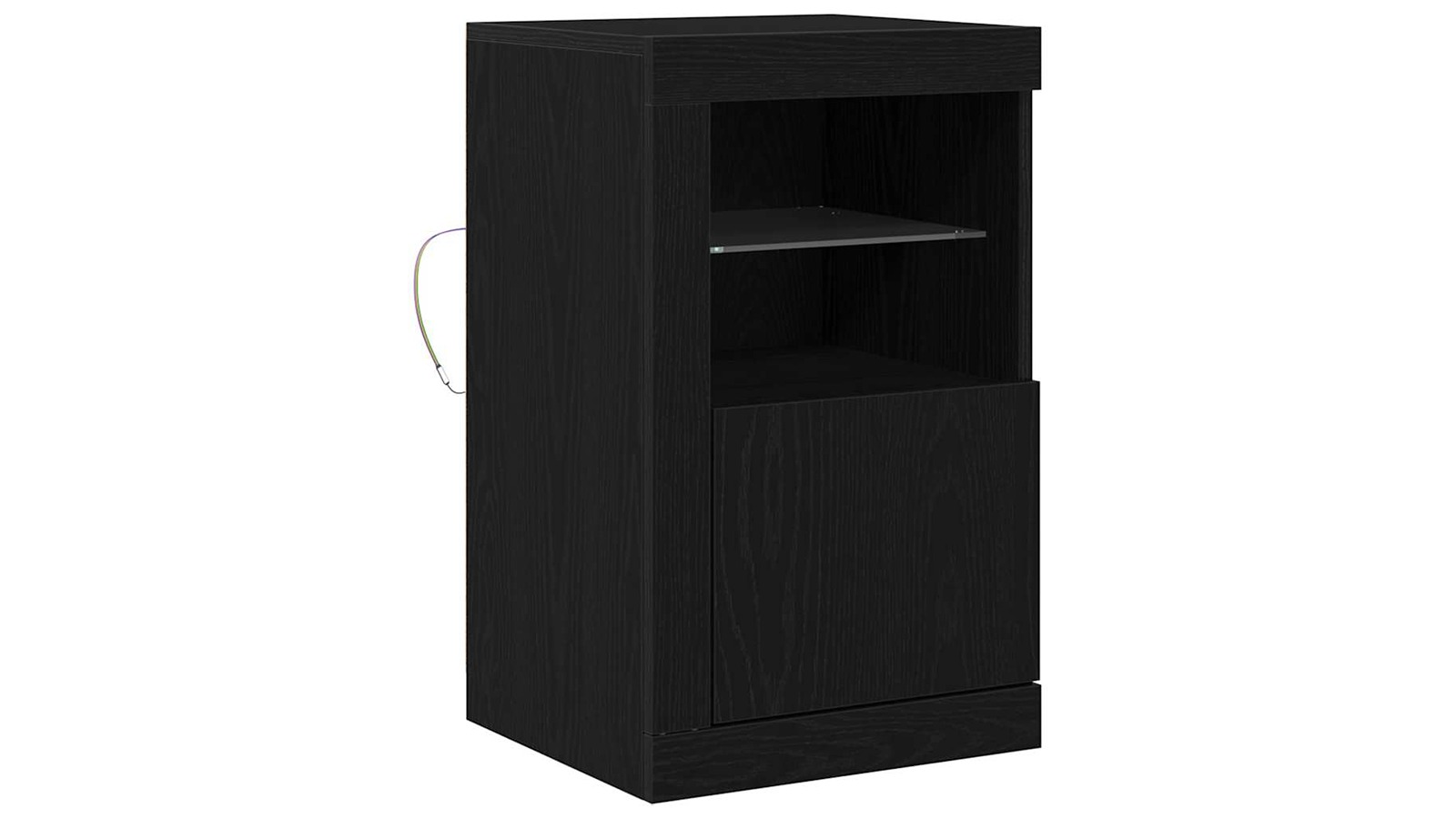 vidaXL Black Oak Engineered Wood 41 x 37 x 67cm Side Cabinet
