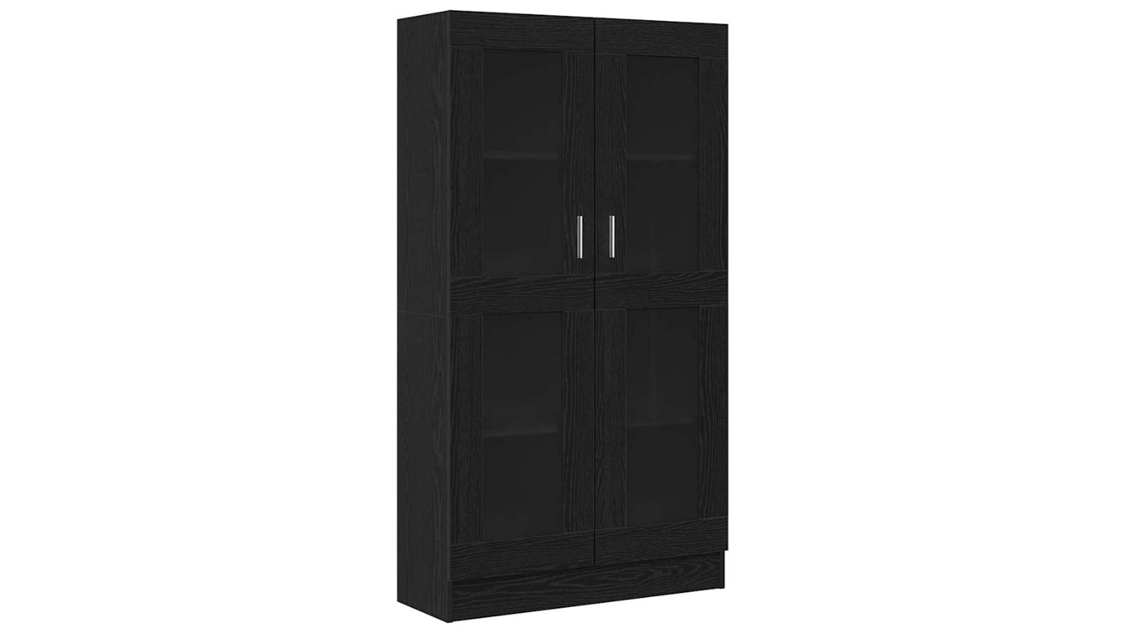vidaXL Black Oak Engineered Wood 82.5 x 30.5 x 150cm Book Cabinet 