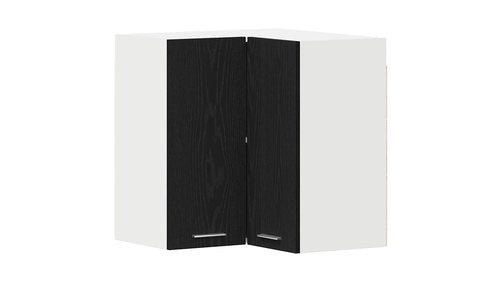 vidaXL Black Oak 57 x 57 x 60cm Hanging Corner Cabinet with Shelf