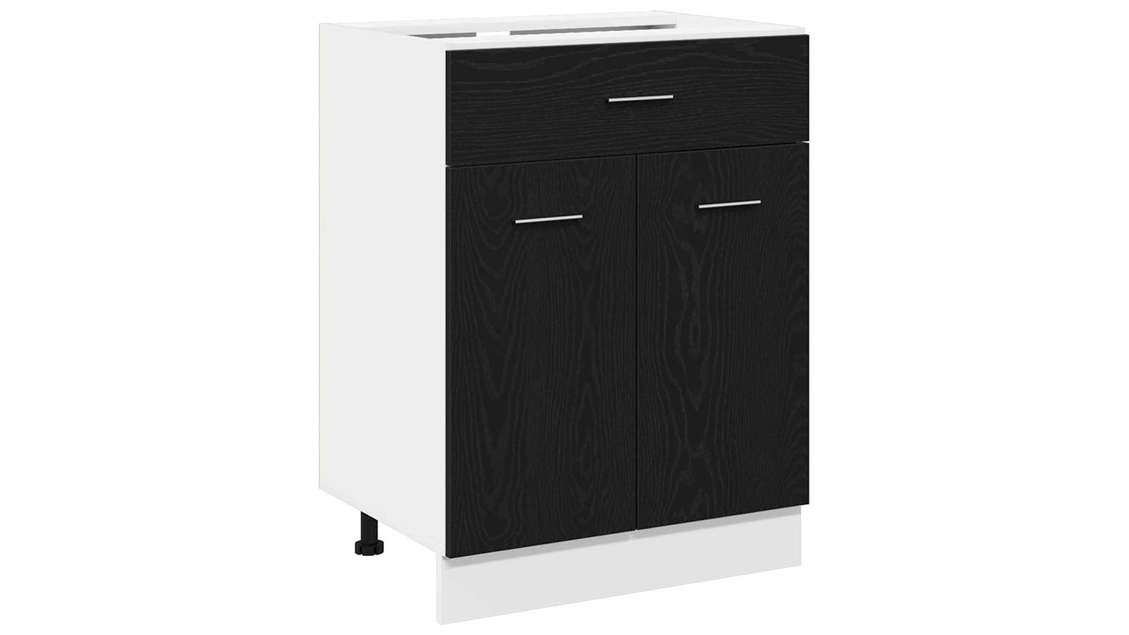 vidaXL Black Oak Engineered Wood 60 x 46 x 81.5cm Drawer Base Cabinet