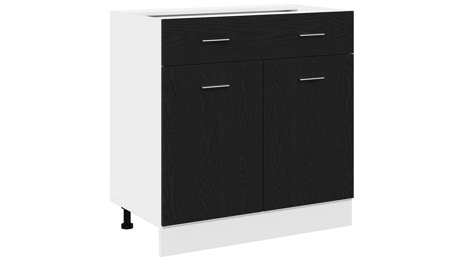 vidaXL Riga Black Oak 80 x 46 x 81.5cm Cabinet with Drawer/Shelf