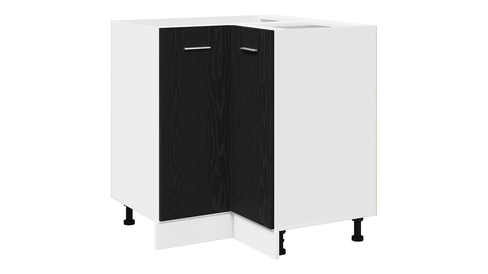 vidaXL Riga Black Oak 75.5 x 75.5 x 81.5cm Corner Bottom Cabinet