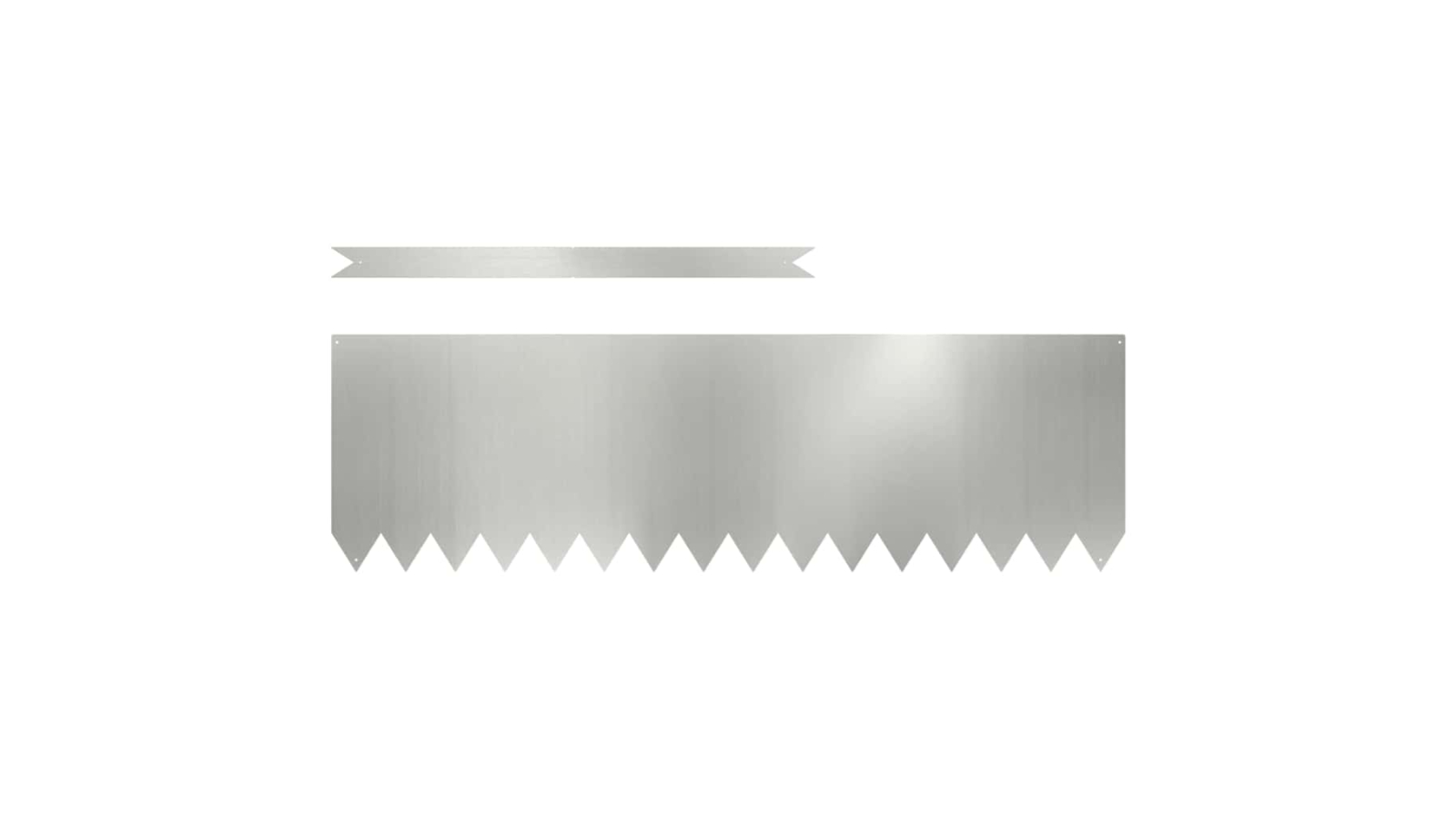 vidaXL 20 Piece Silver Galvanised Steel 100 x 0.05 x 30cm Lawn Edging
