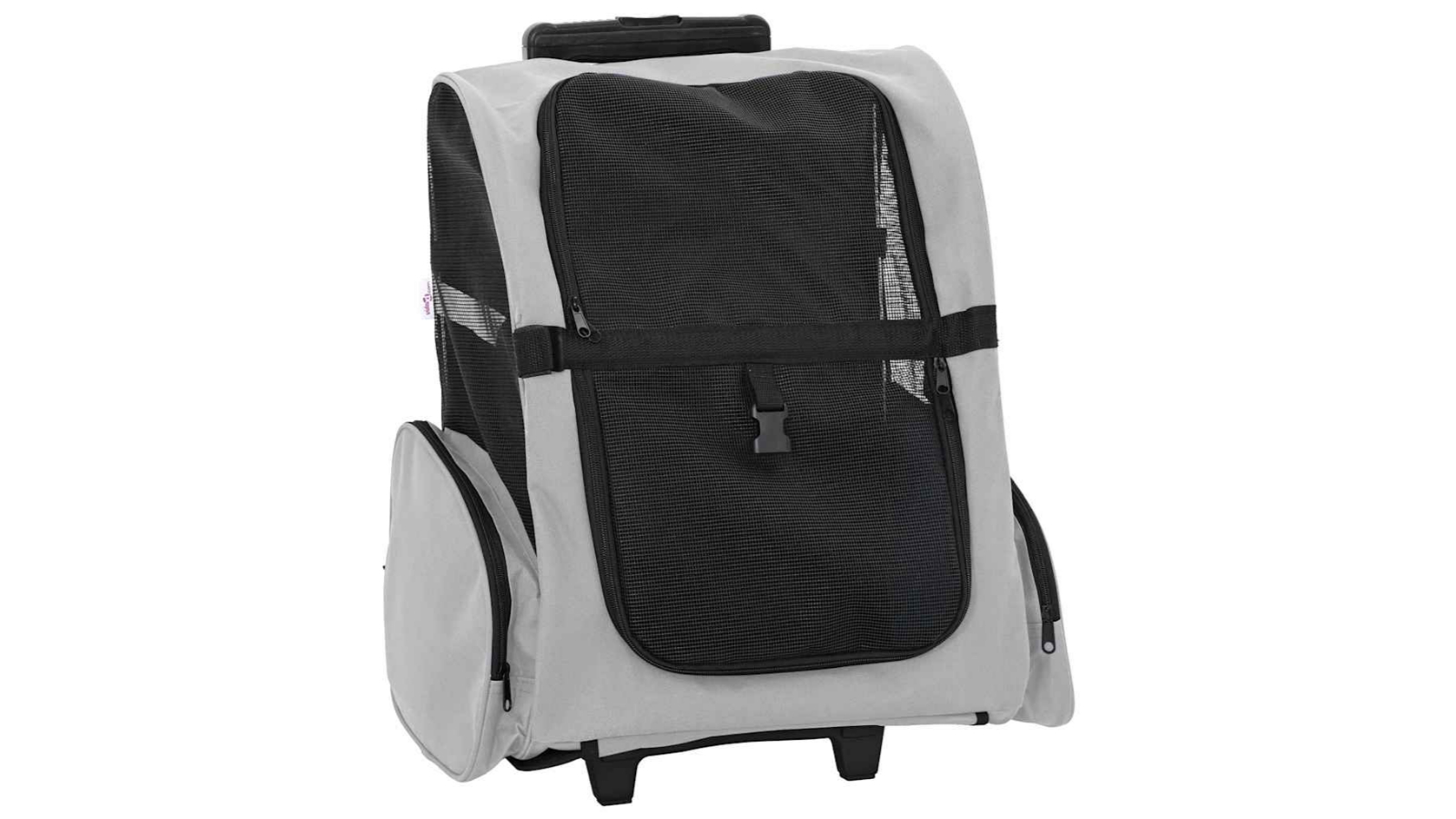 vidaXL 48 x 32 x 106cm Oxford Fabric 3-in-1 Design Pet Trolley - Grey