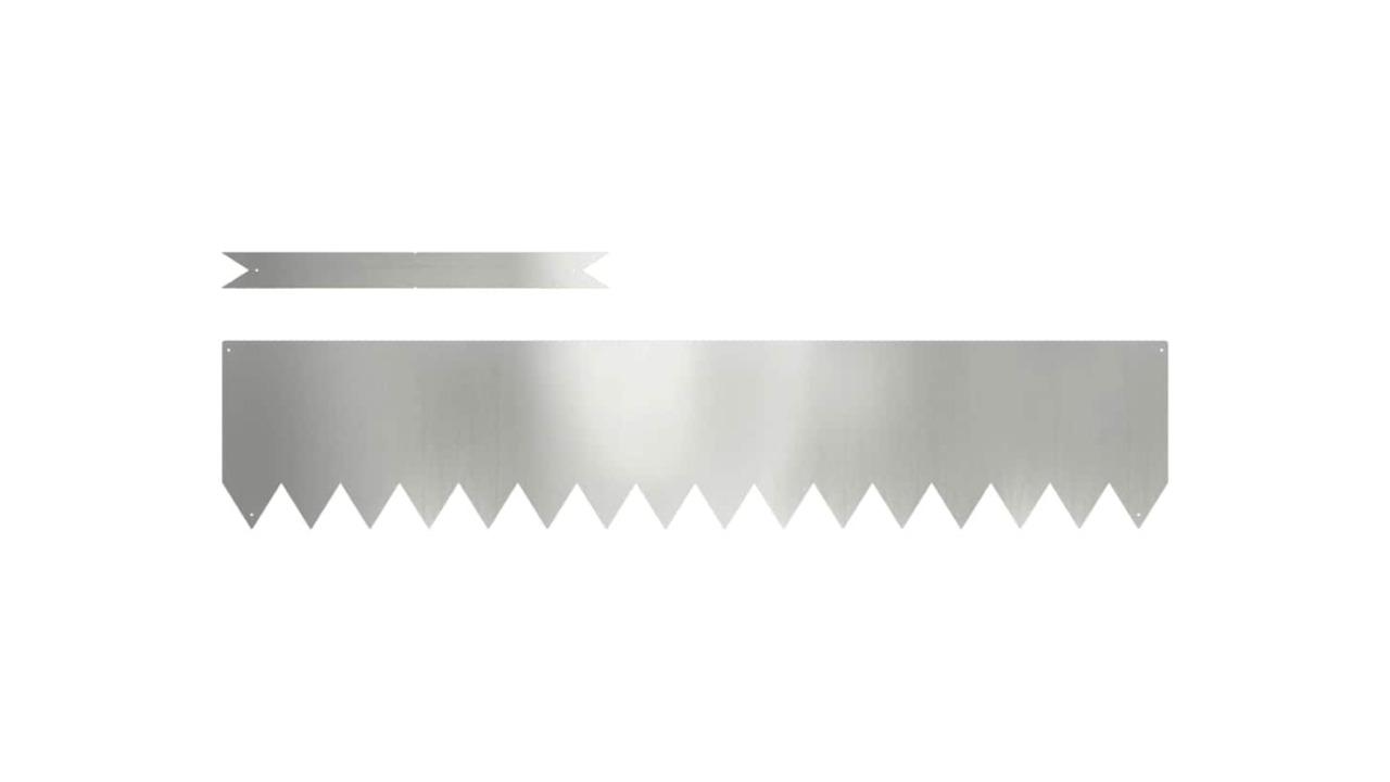 vidaXL 50 Piece Silver Galvanised Steel 100 x 0.5 x 20cm Lawn Edging