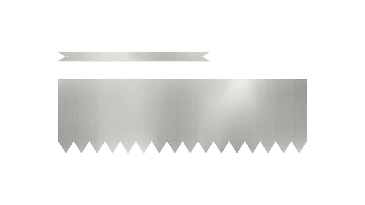 vidaXL 50 Piece Galvanised Steel 100 x 0.05 x 30cm Lawn Edging - Silver