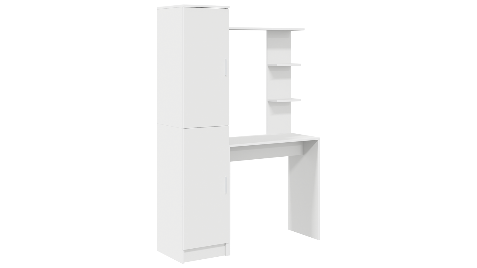 vidaXL 2 Piece White Engineered Wood Office Desk