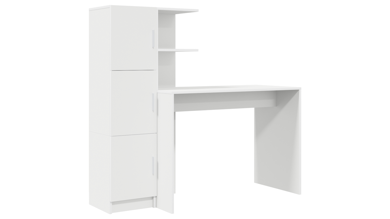 vidaXL 2 Piece White Desk