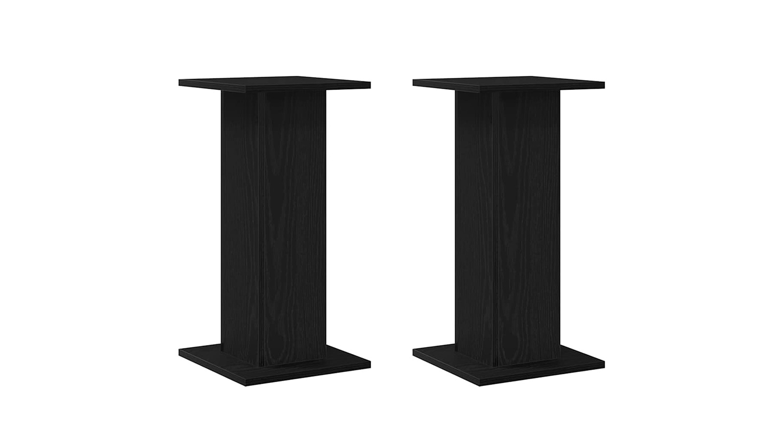 vidaXL Black Oak Engineered Wood Plant Stand with Shelf