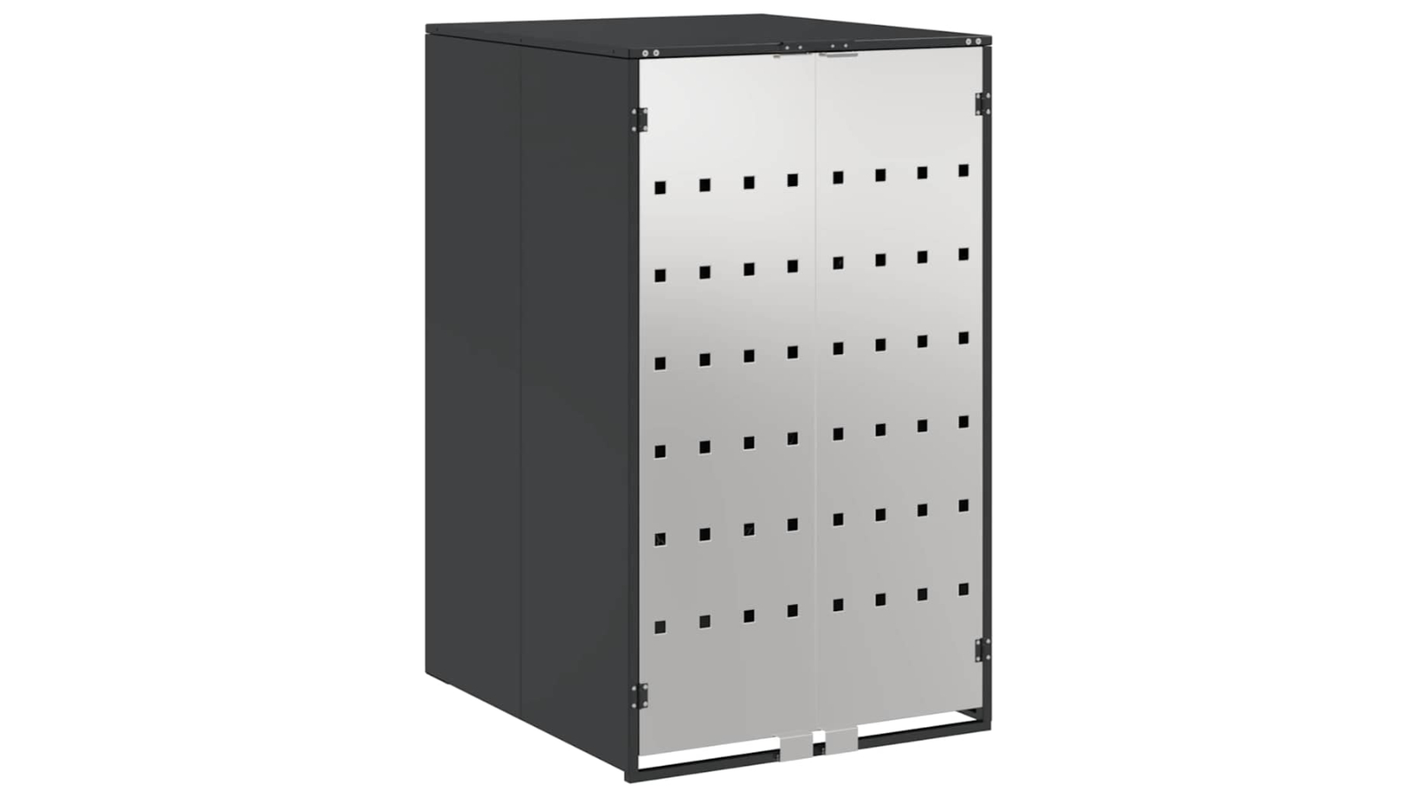 vidaXL 240 Litre Steel Wheelie Bin Storage with Gas Lift-Up Lid