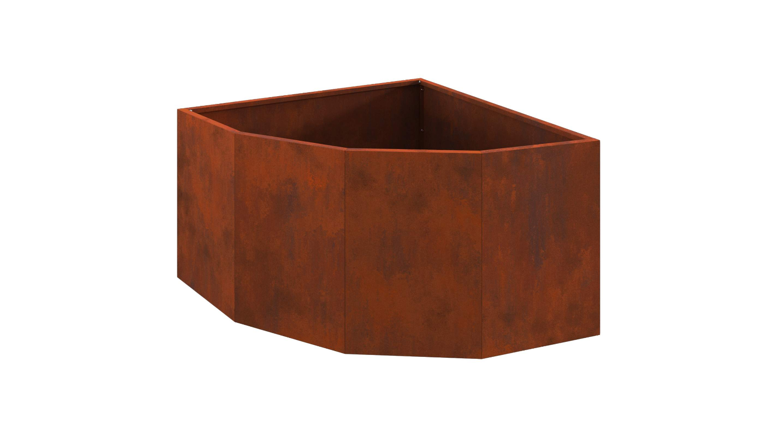 vidaXL Rusty Weathering Steel Corner Planter - 60 x 60 x 35cm