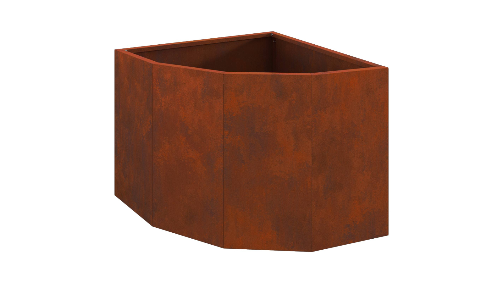 vidaXL Rusty Weathering Steel Corner Planter - 45 x 45 x 35cm