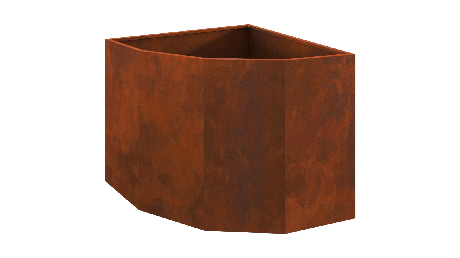 vidaXL Rusty Weathering Steel Corner Planter - 60 x 60 x 50cm