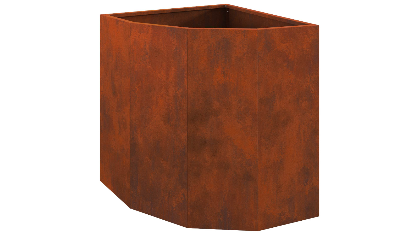 vidaXL Rusty Weathering Steel Corner Planter - 45 x 45 x 50cm