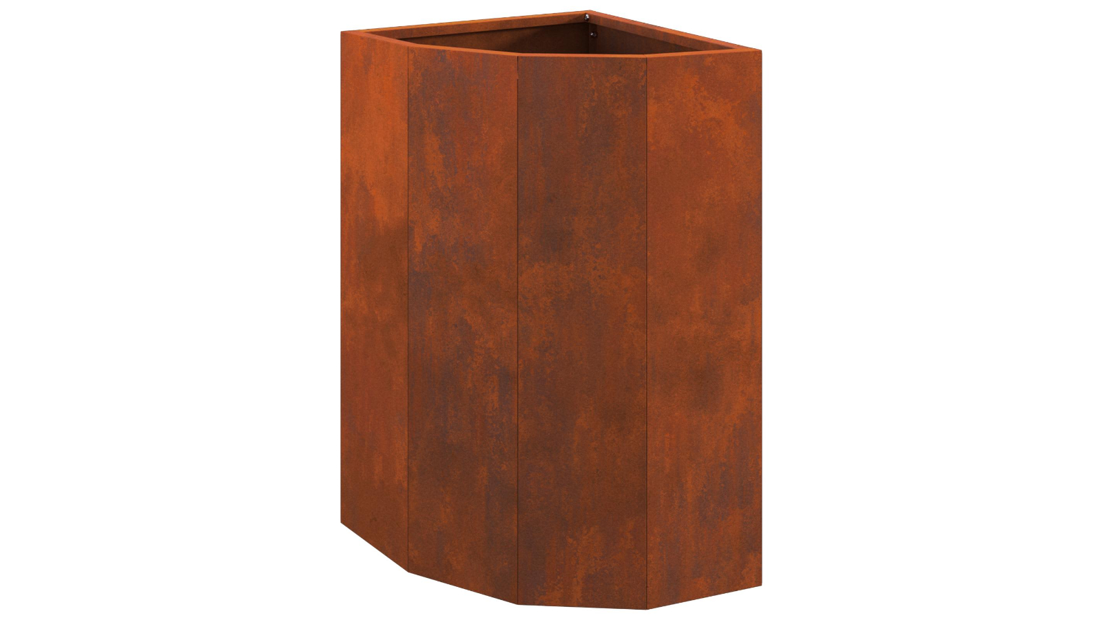 vidaXL Rusty Weathering Steel Corner Planter - 30 x 30 x 50cm