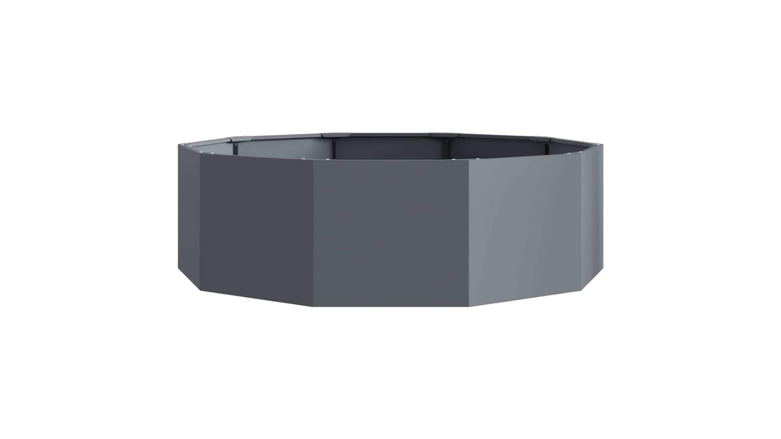 vidaXL Steel 120 x 120 x 35cm Round Planter - Anthracite