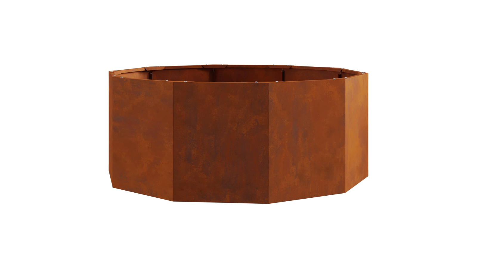 vidaXL Steel 90 x 90 x 35cm Round Planter - Rusty