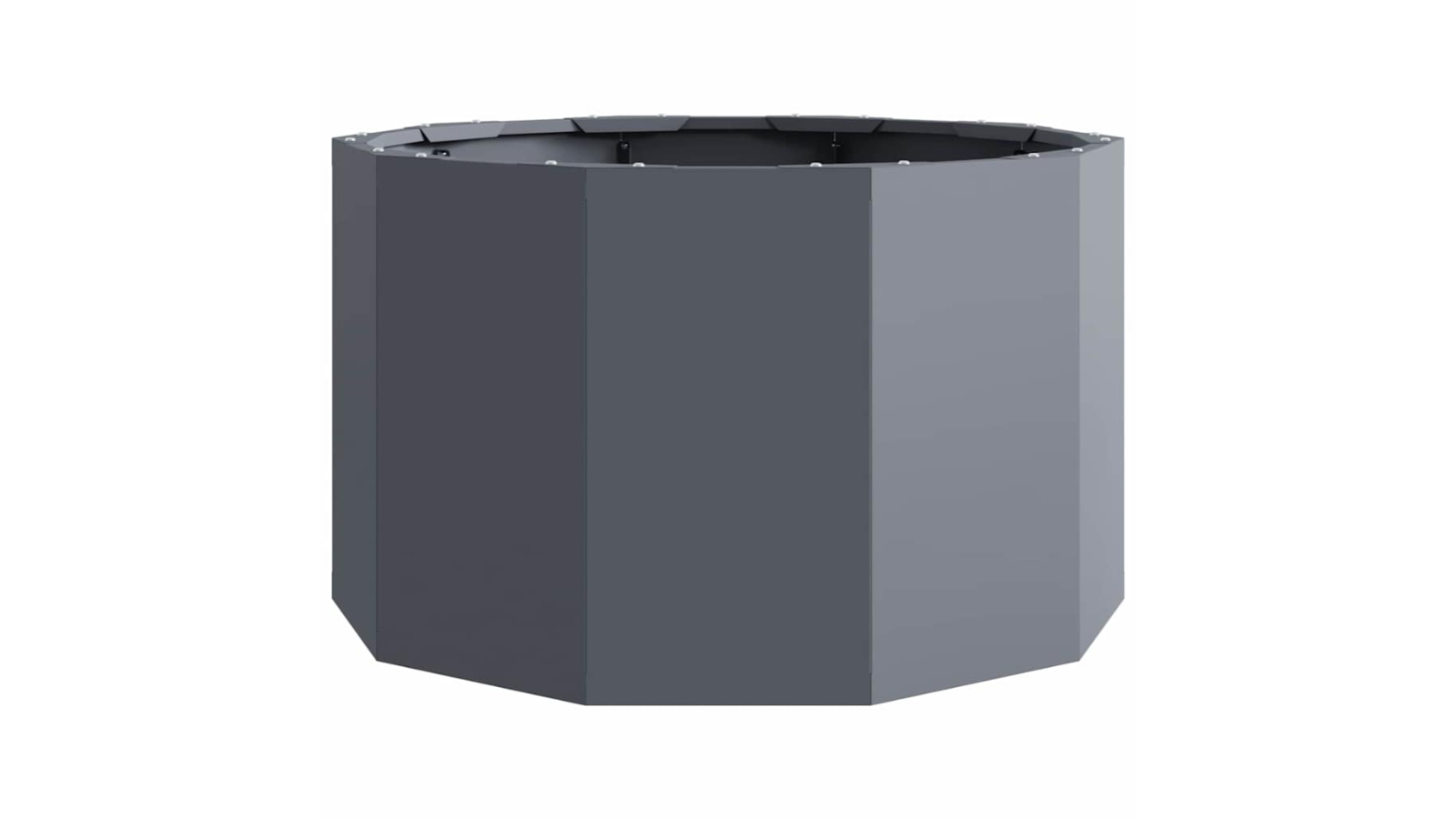 vidaXL Steel 60 x 60 x 35cm Round Planter - Anthracite