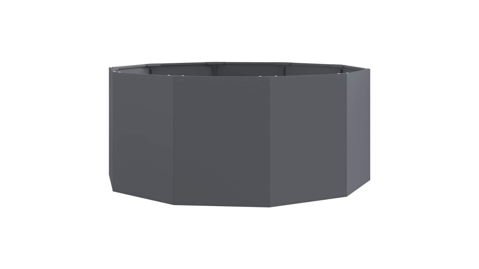 vidaXL Steel 120 x 120 x 50cm Round Planter - Anthracite