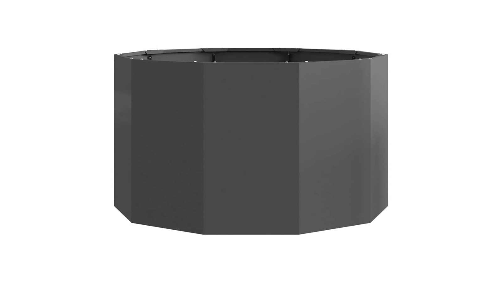 vidaXL Steel 90 x 90 x 50cm Round Planter - Black